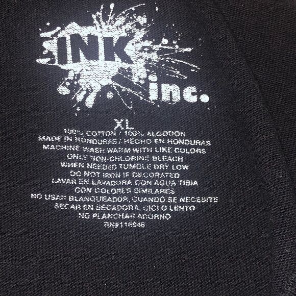 Ink Inc. Eagle with guitar. Size XL. Black with green graphic - Picture 3 of 3